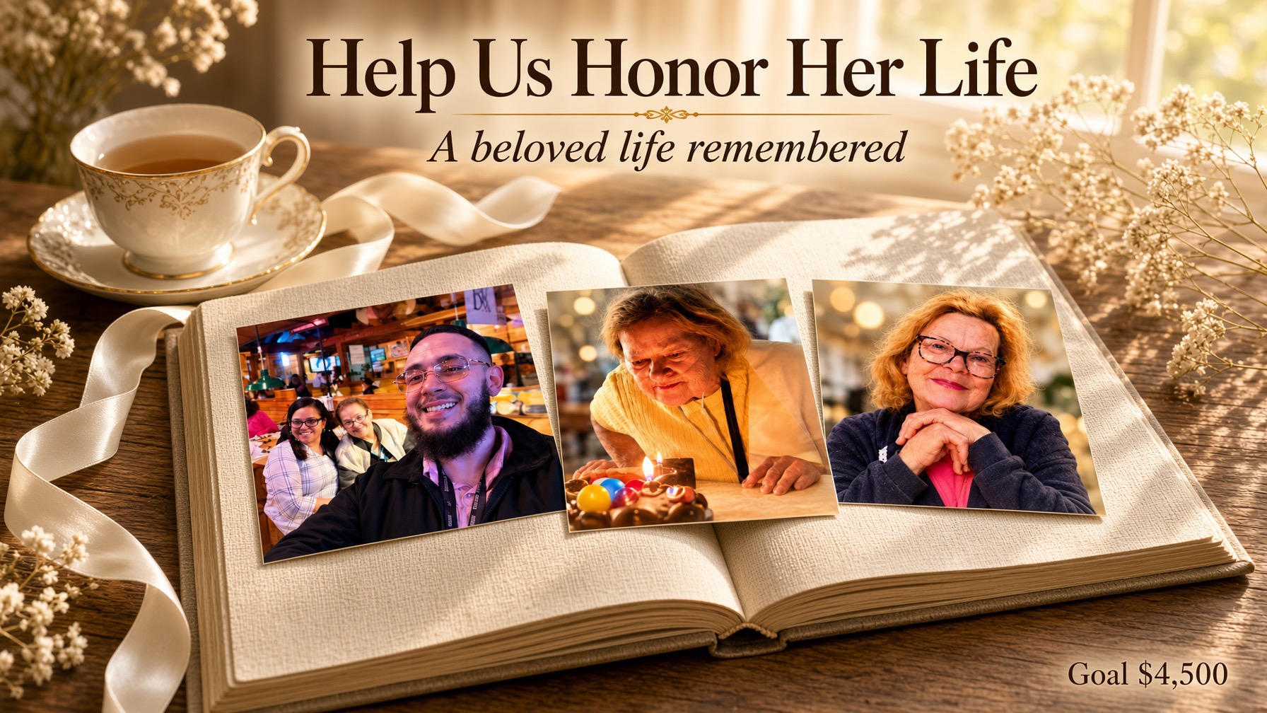 A warm memorial album with treasured family photographs